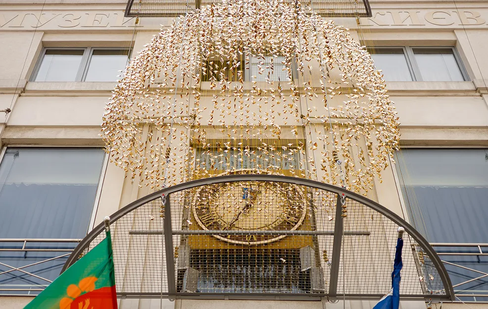 The ORIGAMI for UKRAINE installation will remain on display in Kyiv